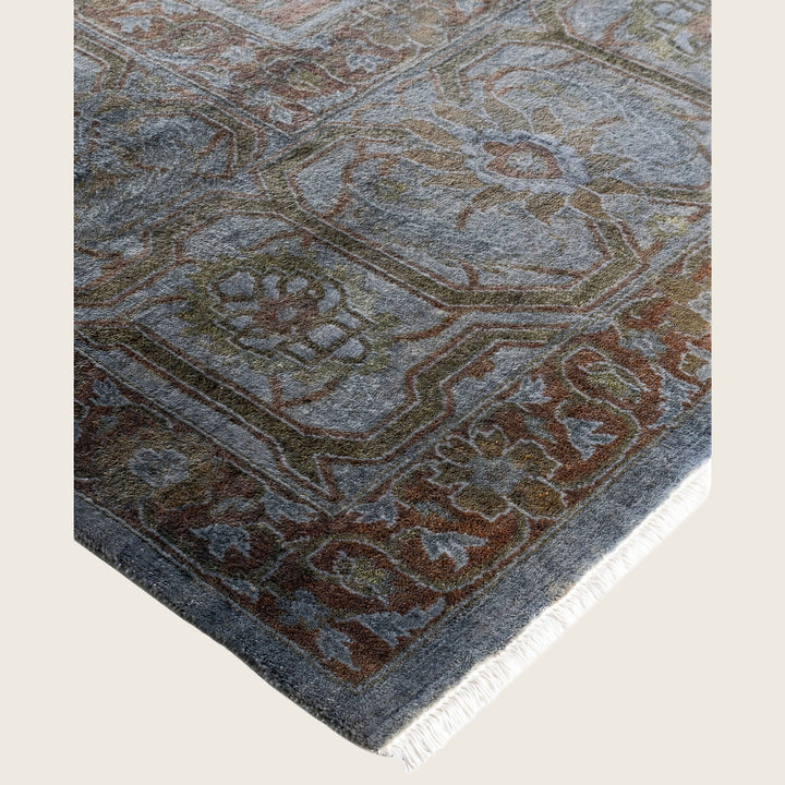 Grey Traditional Samsara Wool Rug - 9'3" x 12'