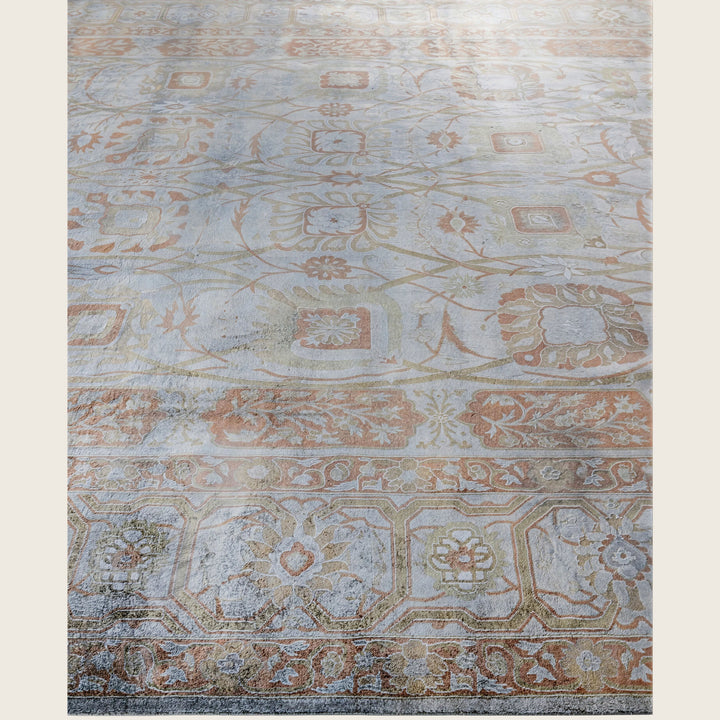 Grey Traditional Samsara Wool Rug - 9'3" x 12'