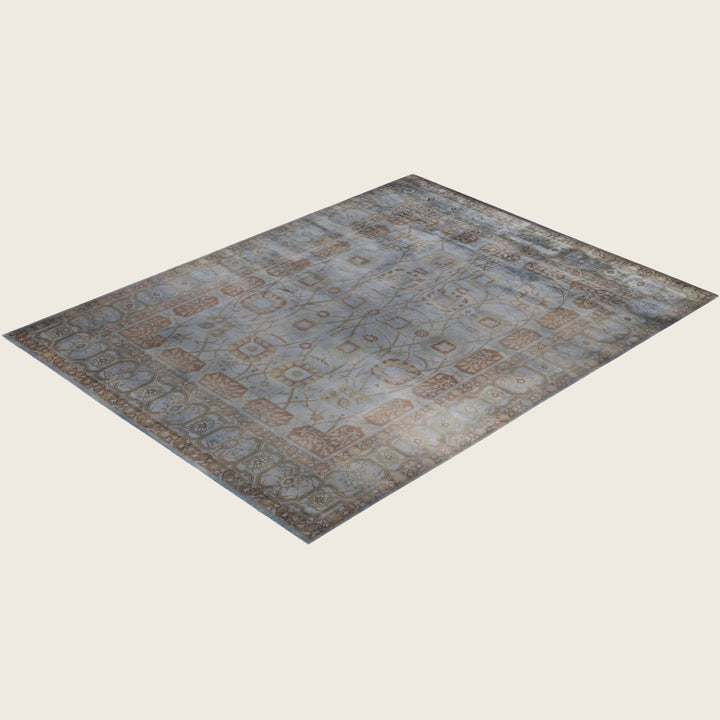 Grey Traditional Samsara Wool Rug - 9'3" x 12'