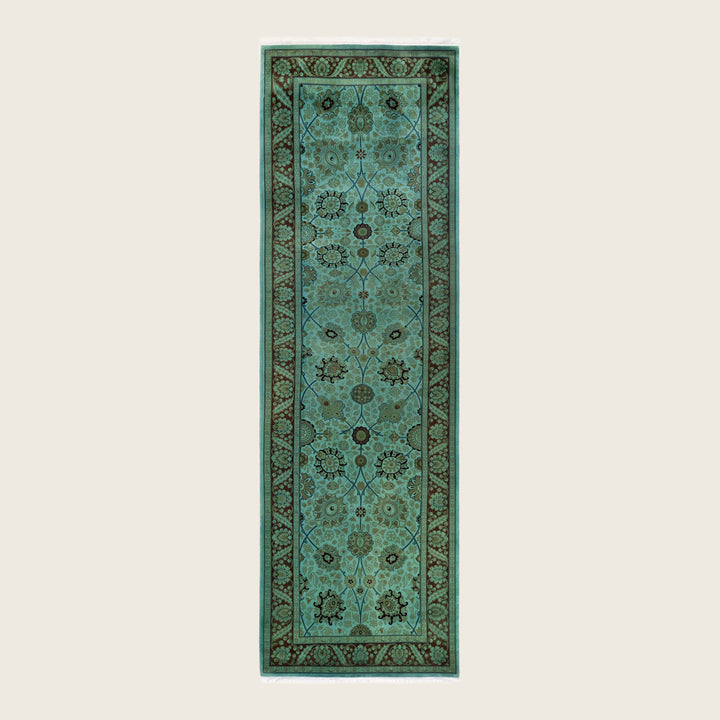 Blue Traditional Samsara Wool Runner - 3'1" x 10'1"