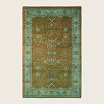 Orange Traditional Samsara Wool Rug - 5'3" x 8'2"