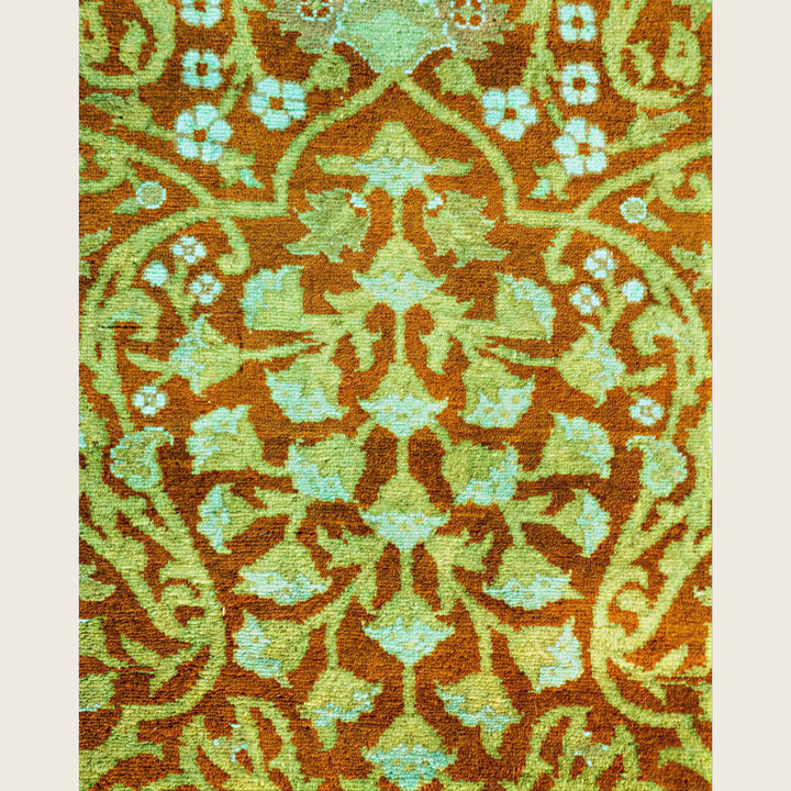 Orange Traditional Samsara Wool Rug - 5'3" x 8'2"