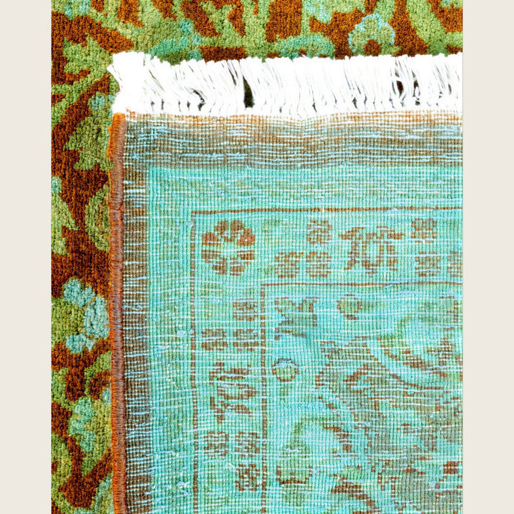 Orange Traditional Samsara Wool Rug - 5'3" x 8'2"