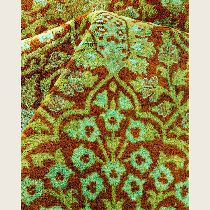 Orange Traditional Samsara Wool Rug - 5'3" x 8'2"