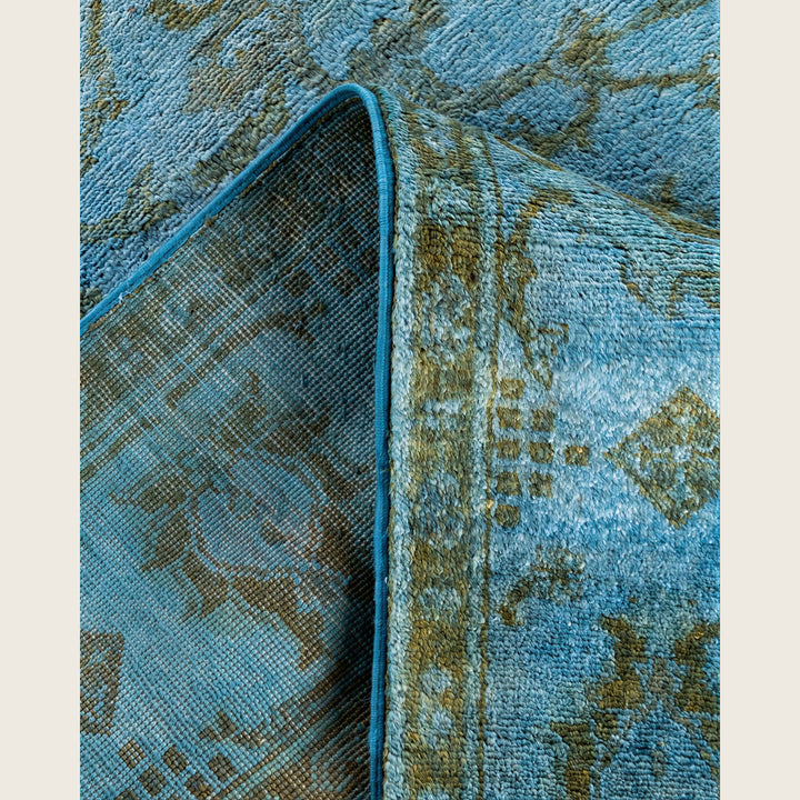 Blue Traditional Samsara Wool Rug - 4'7" x 6'5"