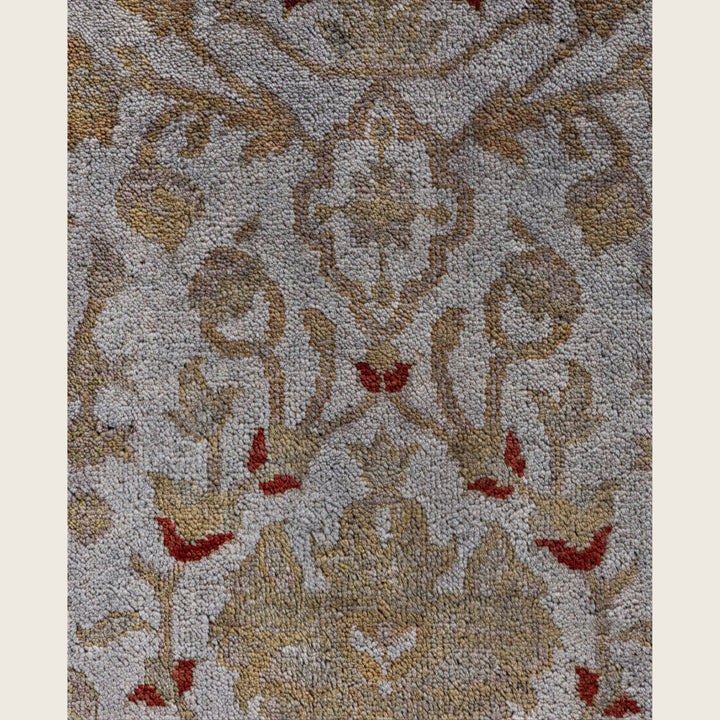 Grey Traditional Samsara Wool Runner - 3' x 16'3"
