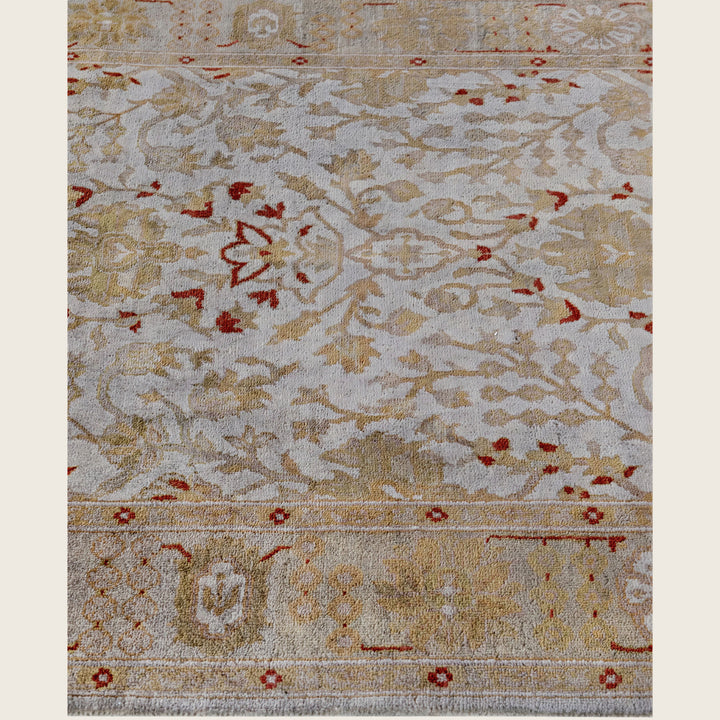 Grey Traditional Samsara Wool Runner - 3' x 16'3"