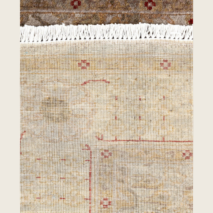 Grey Traditional Samsara Wool Runner - 3' x 16'3"