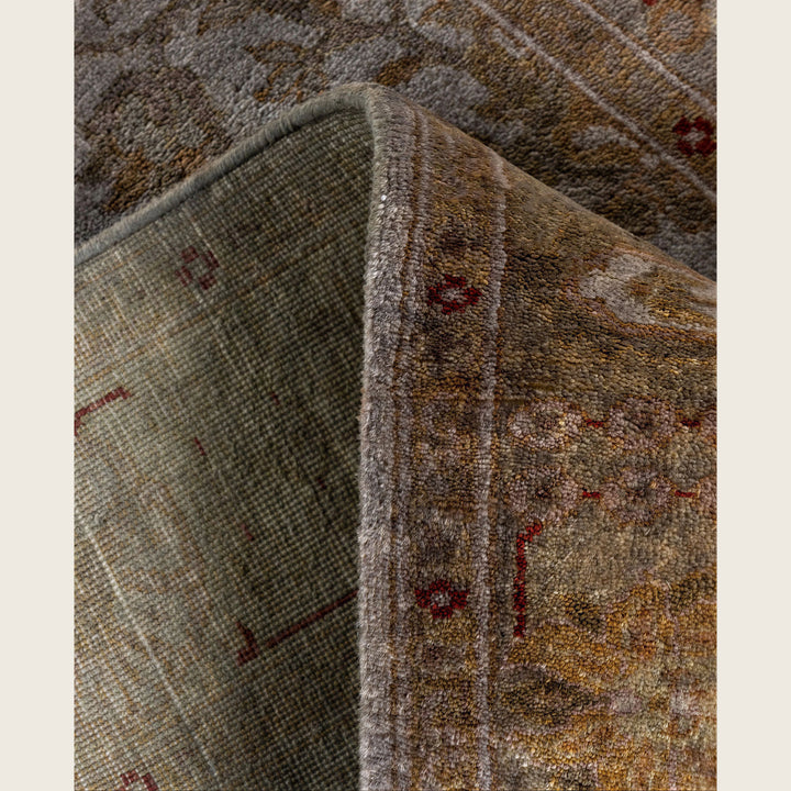Grey Traditional Samsara Wool Runner - 3' x 16'3"