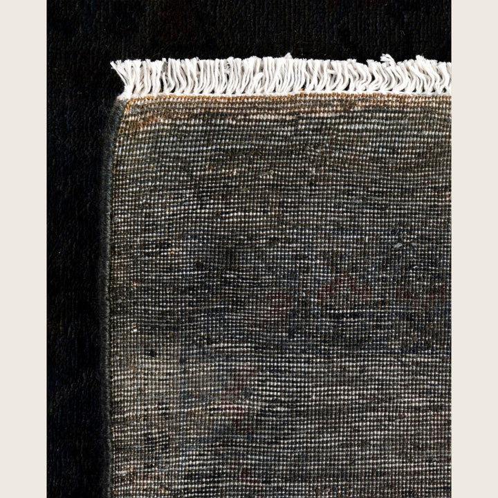 Black Traditional Samsara Wool Rug - 8'3" x 9'10"