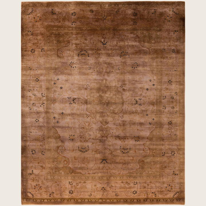 Brown Traditional Samsara Wool Rug - 8'1" x 9'10"