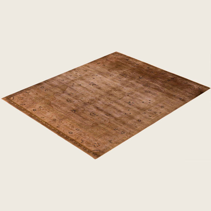 Brown Traditional Samsara Wool Rug - 8'1" x 9'10"