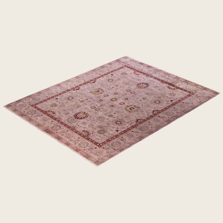 Brown Traditional Samsara Wool Rug - 8'1" x 10'5"