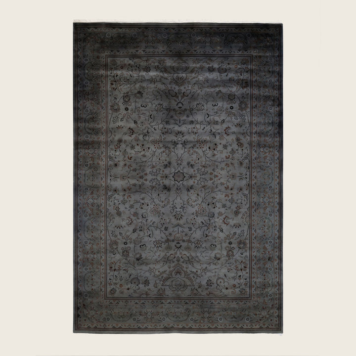 Grey Traditional Samsara Wool Rug - 6'3" x 9'3"