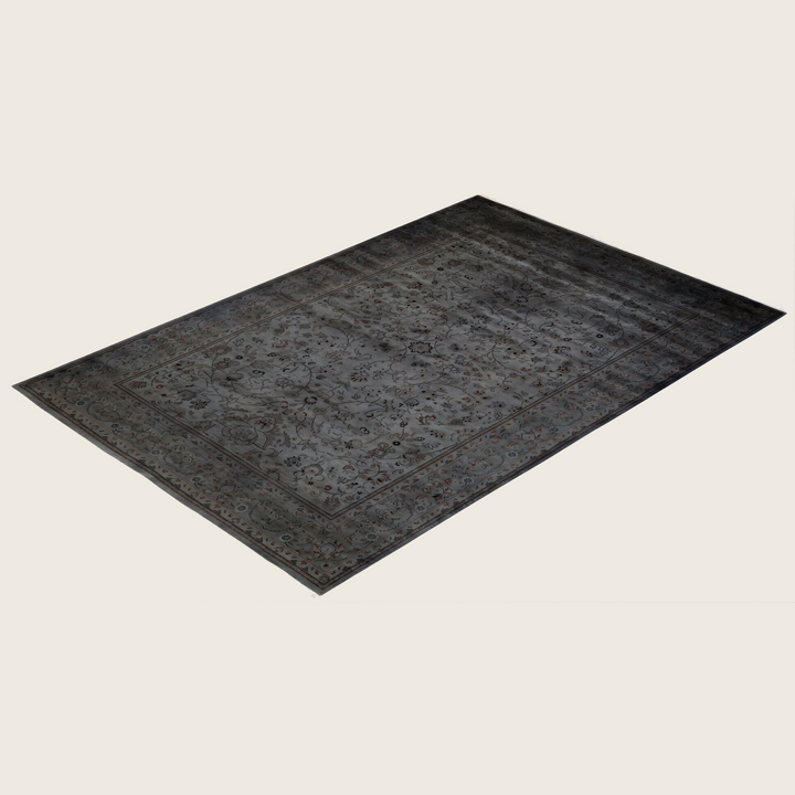 Grey Traditional Samsara Wool Rug - 6'3" x 9'3"