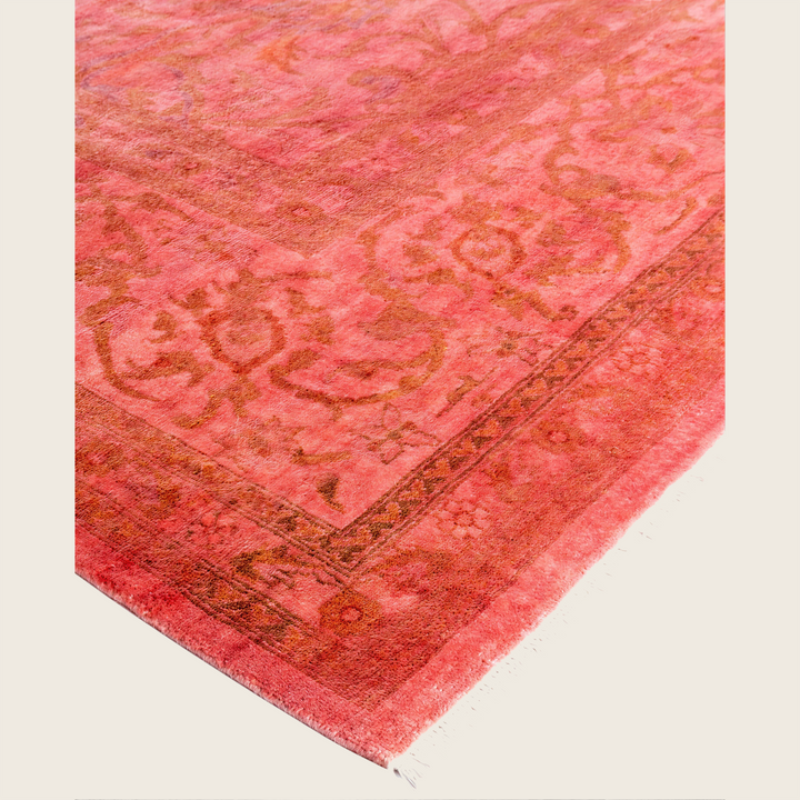 Pink Traditional Samsara Wool Rug - 9'1" x 11'10"