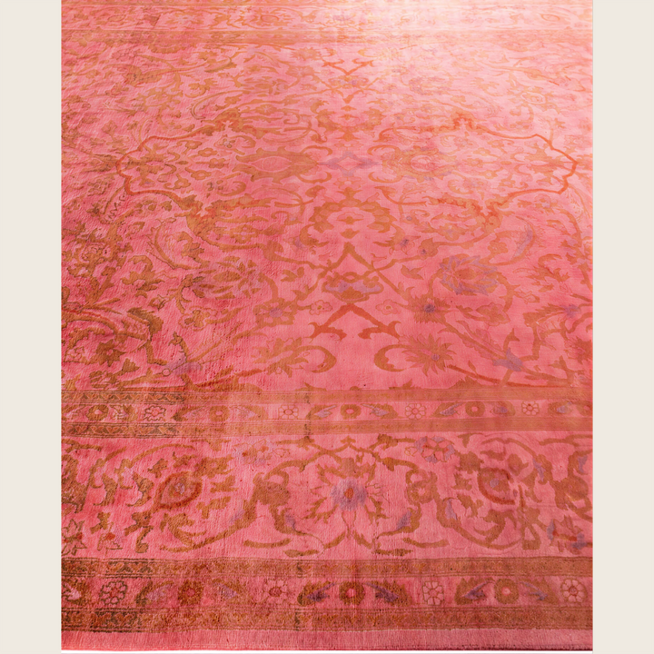 Pink Traditional Samsara Wool Rug - 9'1" x 11'10"