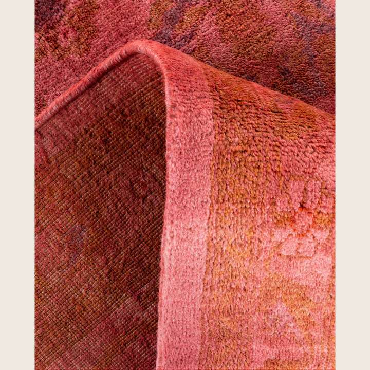 Pink Traditional Samsara Wool Rug - 9'1" x 11'10"