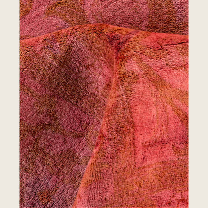 Pink Traditional Samsara Wool Rug - 9'1" x 11'10"