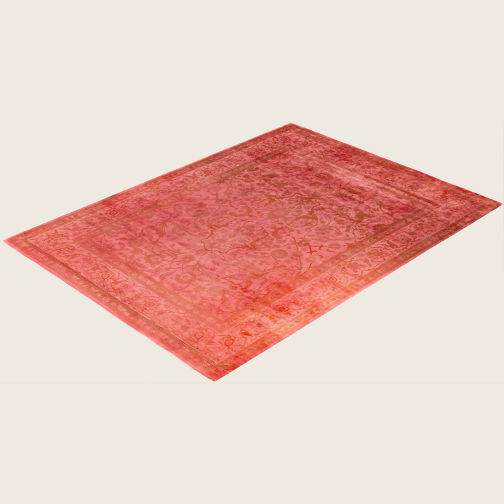 Pink Traditional Samsara Wool Rug - 9'1" x 11'10"