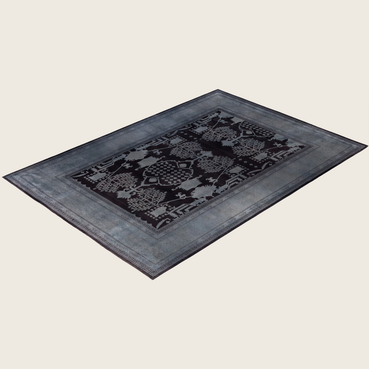 Black Traditional Samsara Wool Rug - 10'5" x 14'8"
