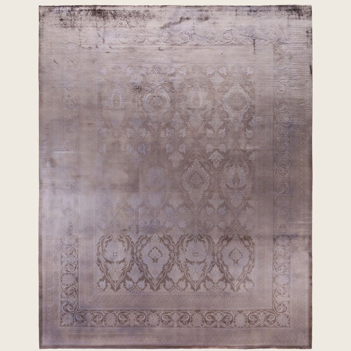 Grey Traditional Samsara Wool Rug - 8' x 10'1"