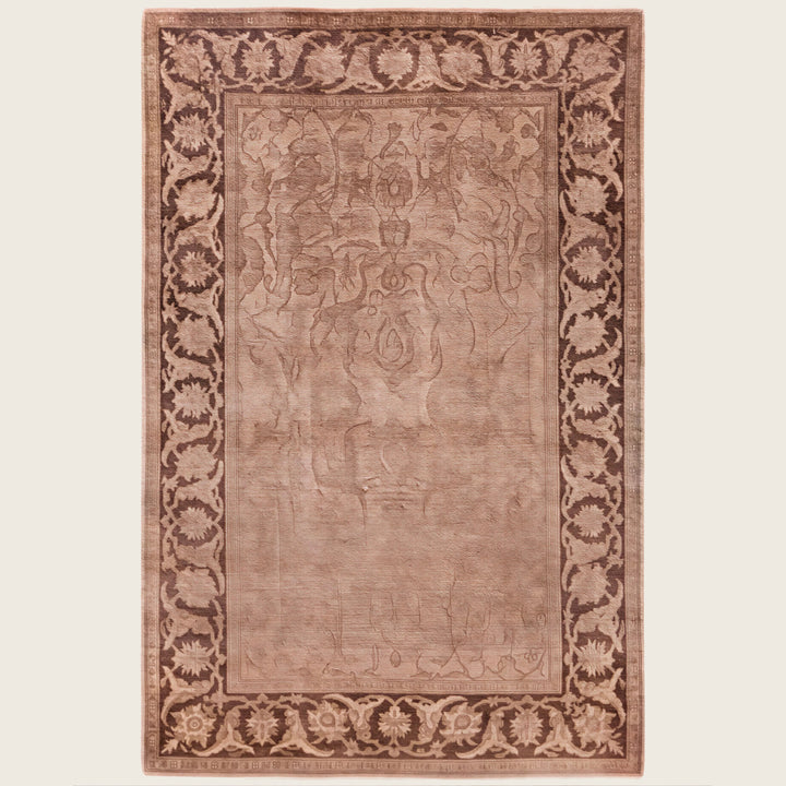 Beige Traditional Samsara Wool Rug - 4' x 6'1"