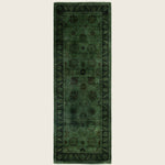 Green Traditional Samsara Wool Runner - 3' x 8'9"