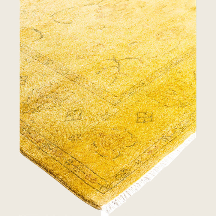 Yellow Traditional Samsara Wool Rug - 4'2" x 5'9"