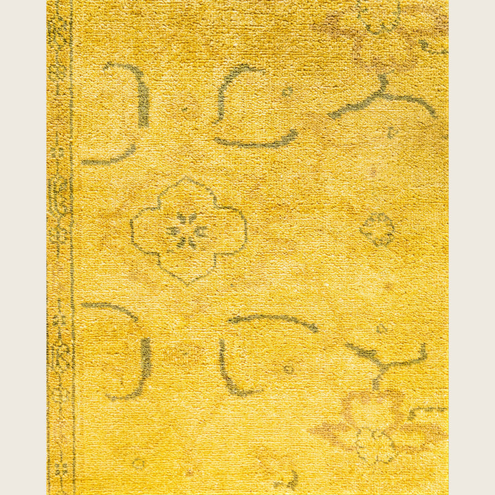Yellow Traditional Samsara Wool Rug - 4'2" x 5'9"