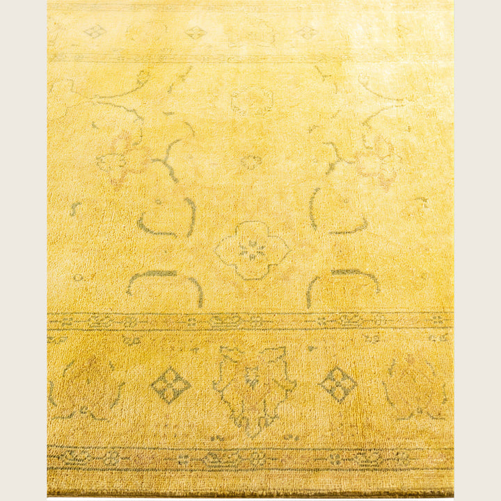 Yellow Traditional Samsara Wool Rug - 4'2" x 5'9"