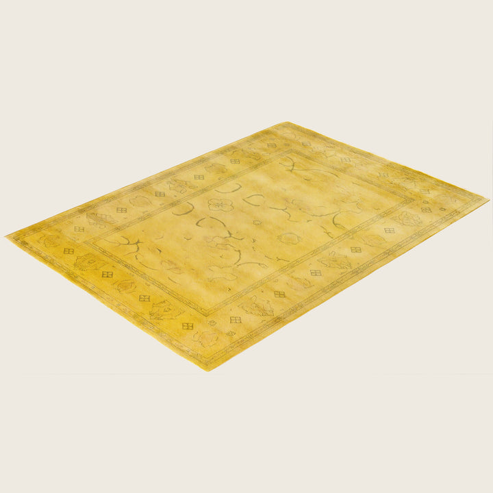 Yellow Traditional Samsara Wool Rug - 4'2" x 5'9"