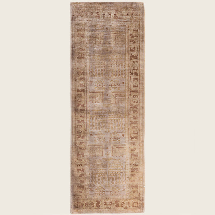 Beige Traditional Samsara Wool Runner - 2'7" x 7'9"