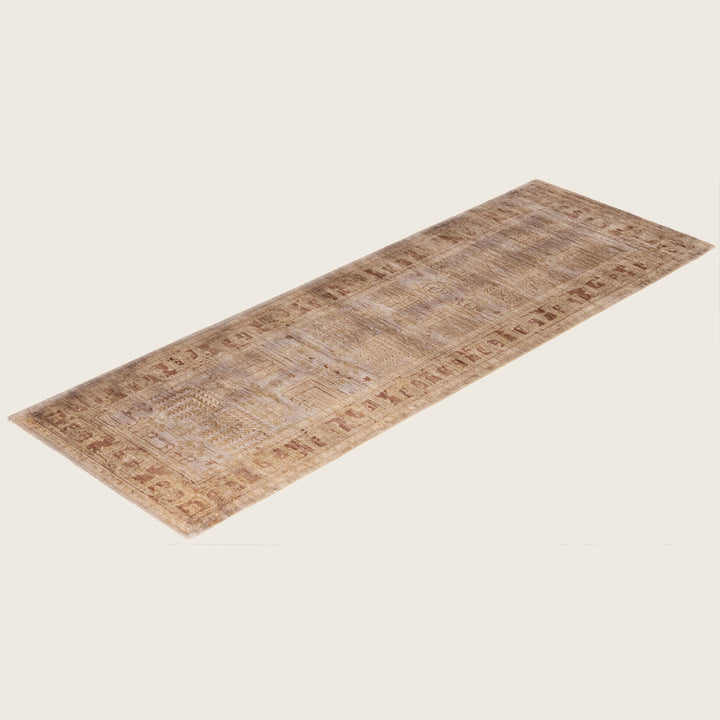 Beige Traditional Samsara Wool Runner - 2'7" x 7'9"