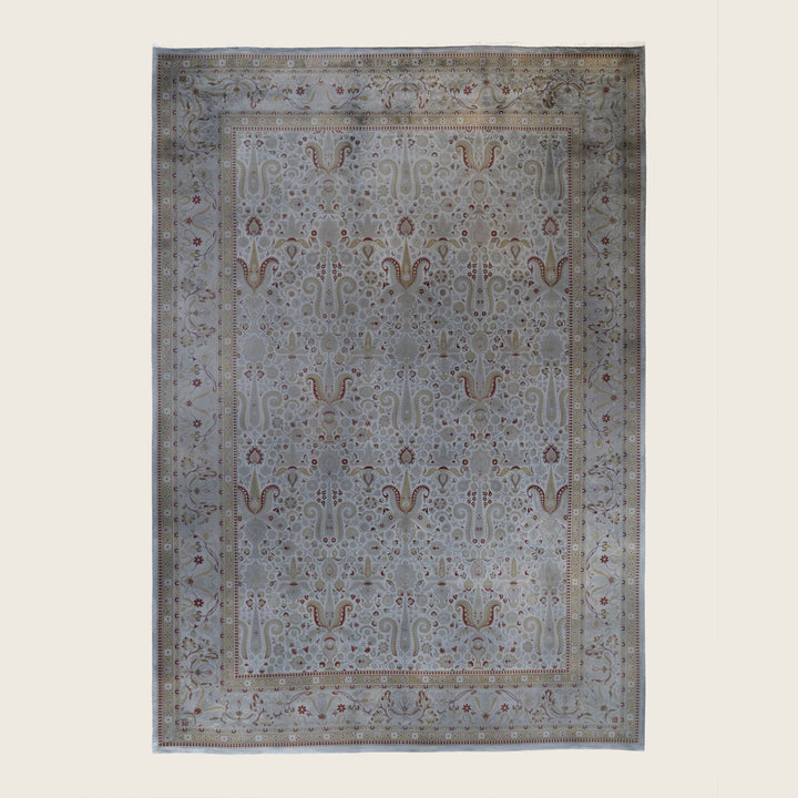 Grey Traditional Samsara Wool Rug - 10'1" x 14'5"