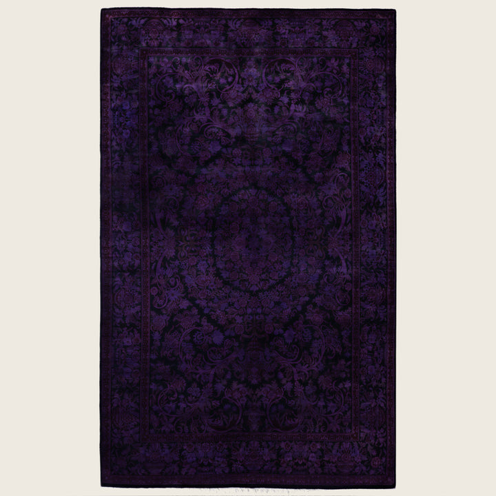 Purple Traditional Samsara Wool Rug - 4'1" x 6'5"