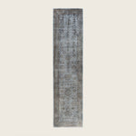 Grey Traditional Samsara Wool Runner - 2'7" x 10'7"