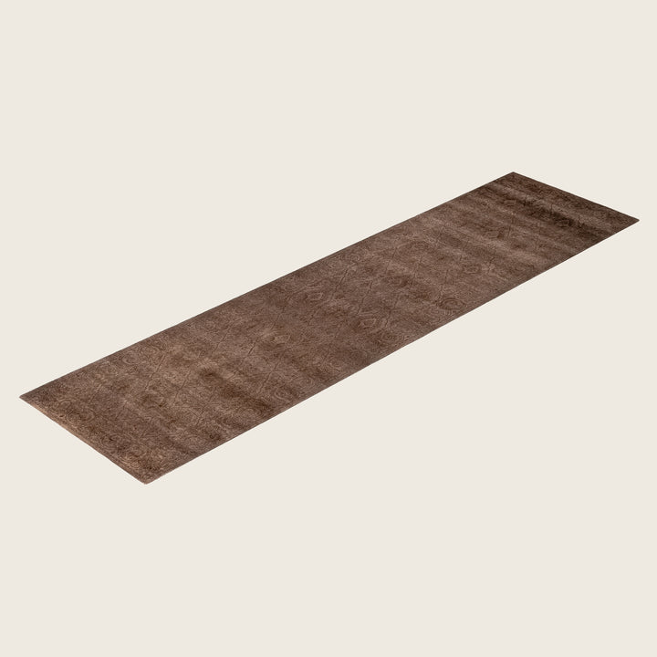 Brown Traditional Samsara Wool Runner - 2'6" x 9'10"