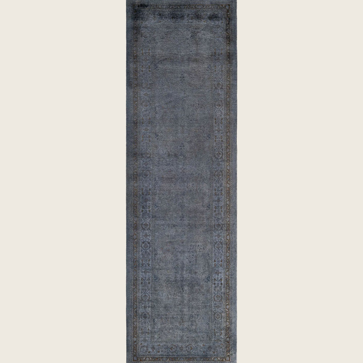 Grey Traditional Samsara Wool Runner - 2'6" x 8'8"