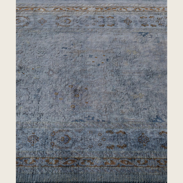 Grey Traditional Samsara Wool Runner - 2'6" x 8'8"