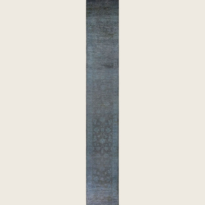 Grey Traditional Samsara Wool Runner - 2'4" x 16'2"