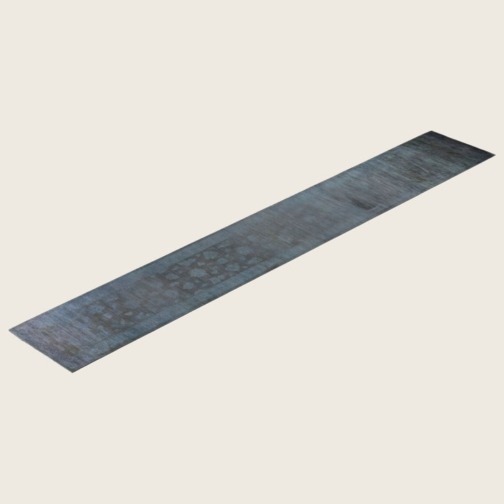 Grey Traditional Samsara Wool Runner - 2'4" x 16'2"