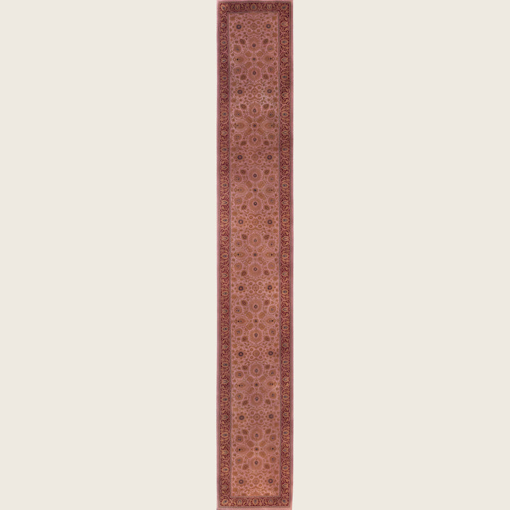 Pink Traditional Samsara Wool Runner - 2'7" x 18'3"
