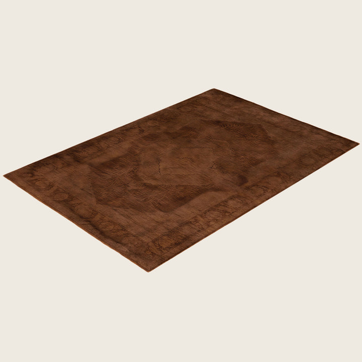 Brown Traditional Samsara Wool Rug - 4'3" x 6'1"