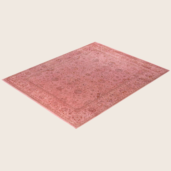 Pink Traditional Samsara Wool Rug - 8'2" x 10'4"