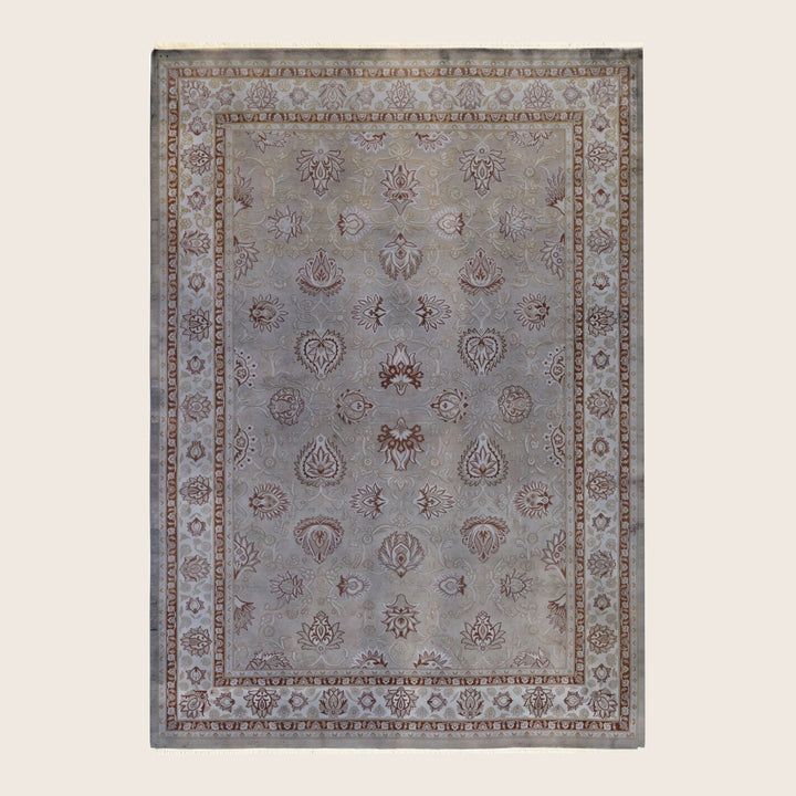 Grey Traditional Samsara Wool Rug - 4'7" x 6'6"