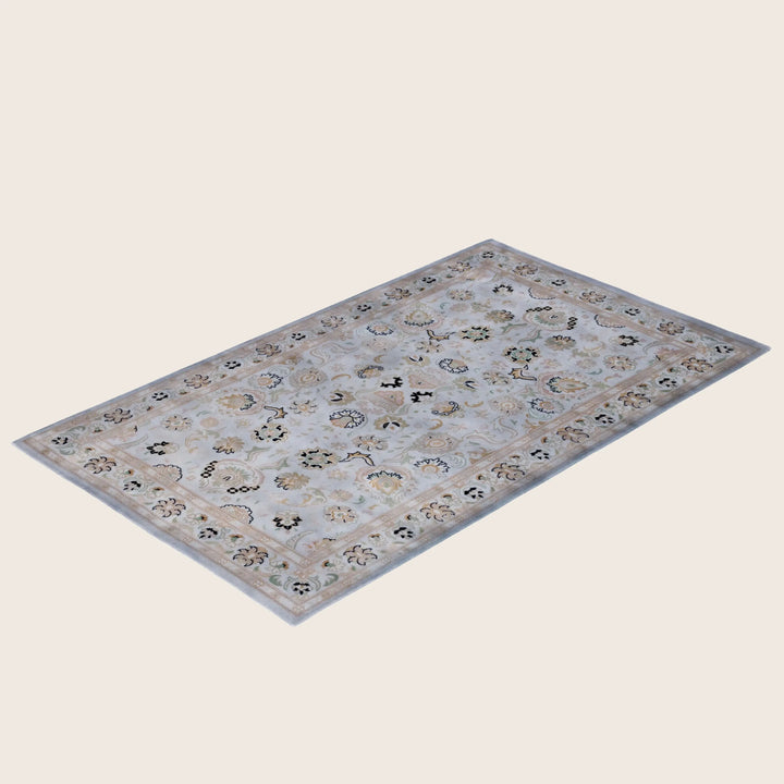 Grey Traditional Samsara Wool Rug - 3' x 5'1"