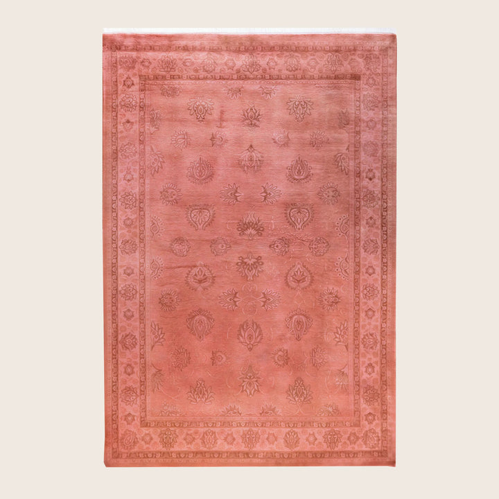 Pink Traditional Samsara Wool Rug - 4'7" x 6'9"