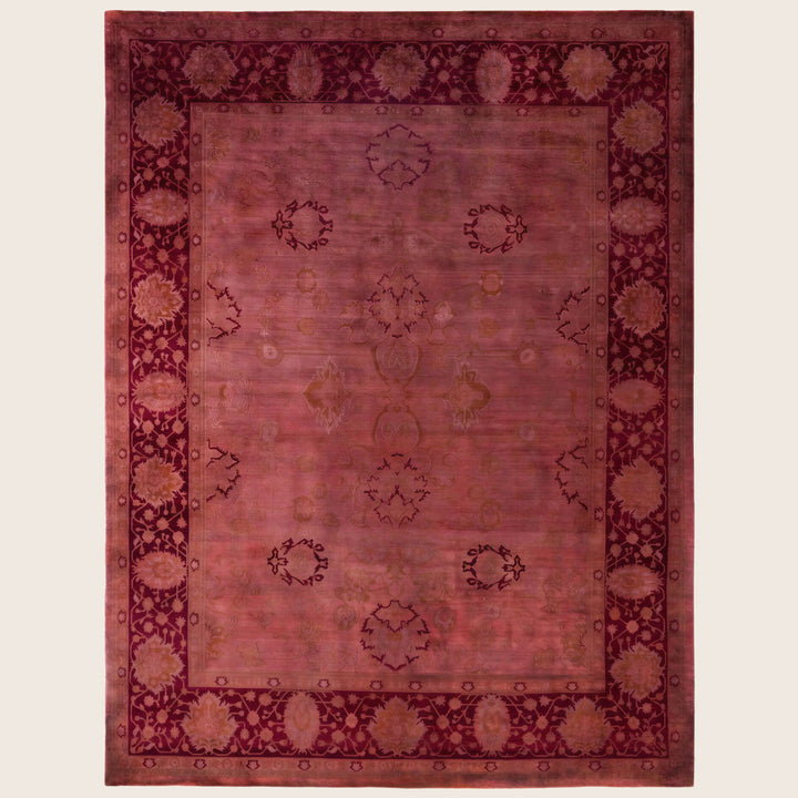 Pink Traditional Samsara Wool Rug - 8'1" x 10'5"