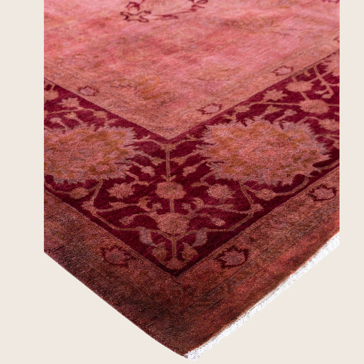 Pink Traditional Samsara Wool Rug - 8'1" x 10'5"
